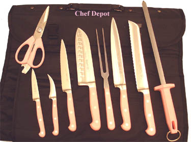 Mundial Forged Pink Knife Set On Sale