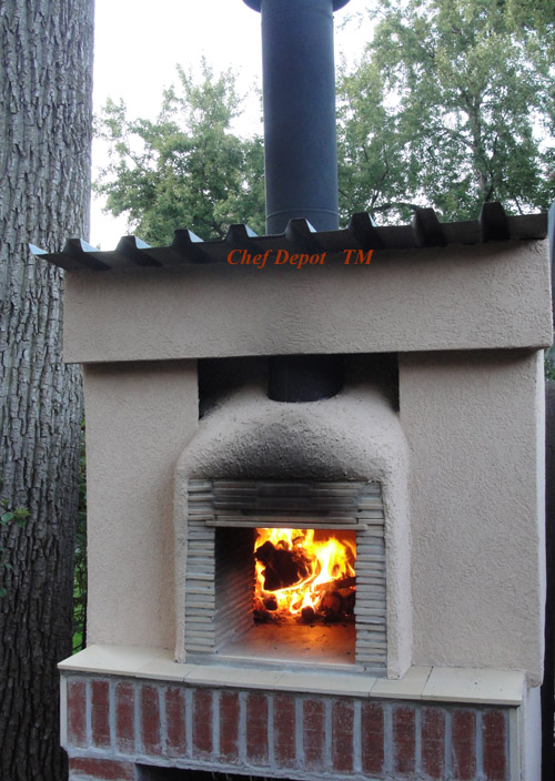 wood burning pizza oven