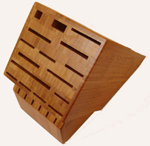 22 Slot Bamboo Knife Block