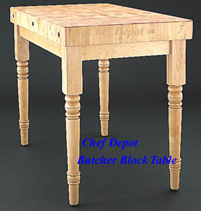 Chef Depot Maple Tables