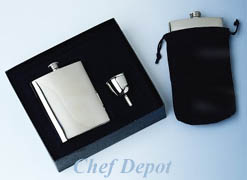 Stainless Steel Flask and Funnel Gift