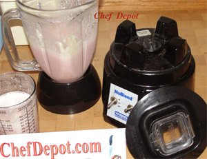 One of our Waring Bar Blenders making a smoothie, it crushes ice in 3 seconds