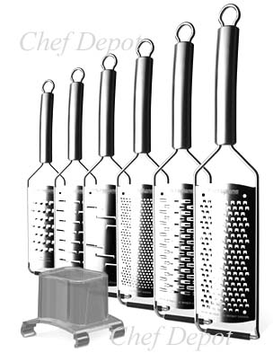Microplane Stainless Stel Graters & Grater Attachment