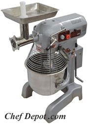 20 Quart mixer with stainless steel meat grinder
