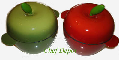 Red Green Cast Iron Apple Baker Set
