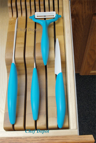 Ceramic Kyocera Knife Set in drawer