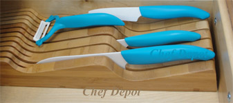 Ceramic Kyocera Knife Set in drawer