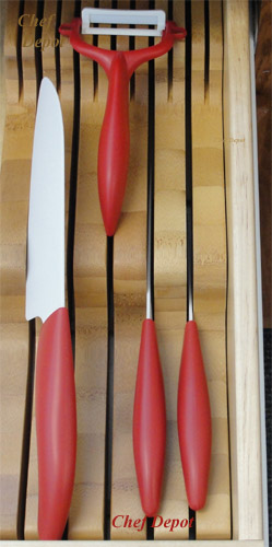 Ceramic Kyocera Knife Set in drawer