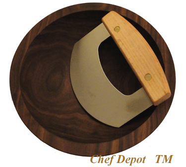 walnut bowl and herb chopper, made in USA products