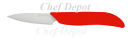 Red 3 in. Ceramic Paring Knife