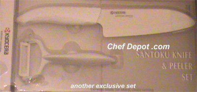 Ceramic Santoku Knife and peeler gift box set