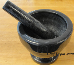 Black Marble Mortar & Pestle Set