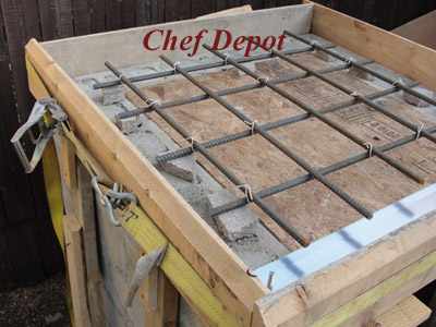 outside DIY wood fired oven for patio