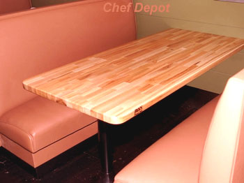 Classic Maple Table Top in Restaurant