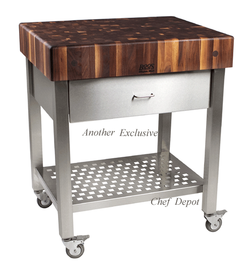 Exclusive Walnut Damico Center Cart