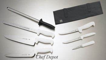 Mundial Stamped White Chef Set