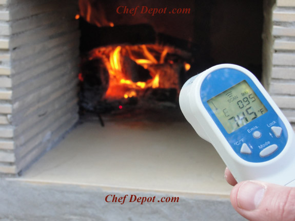 Infrared Laser Thermometer for wood oven and BBQ grill