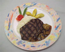 Beef Tenderloin with wild mushroom sauce