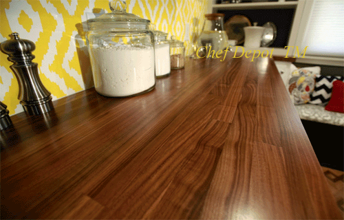 Edge Grain Blended Walnut Kitchen Counter Top