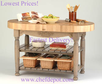 American Heritage Harvest Table - pictured in useful gray