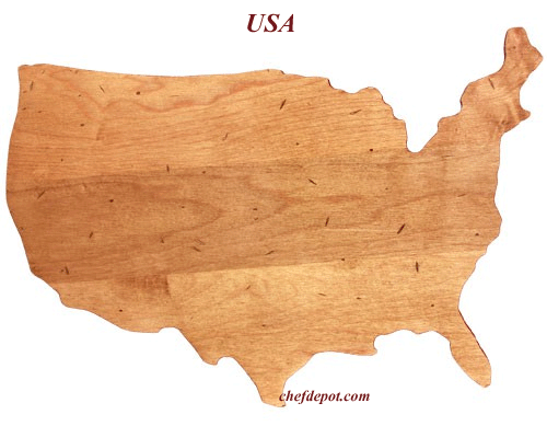 USA shape shaped Cutting Board