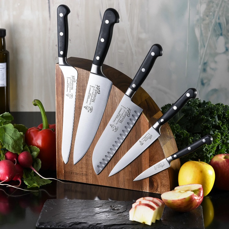 Riveted German handles Forged Knife set