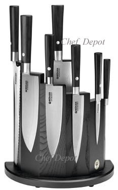 Modern Knife Block with German damascus knives