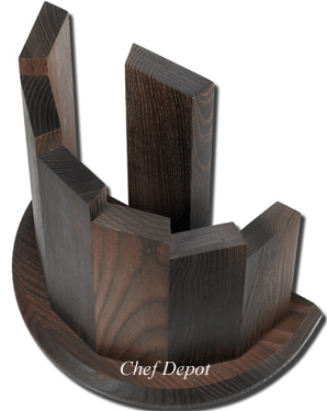 Makassar Wood Magnet Knife Block