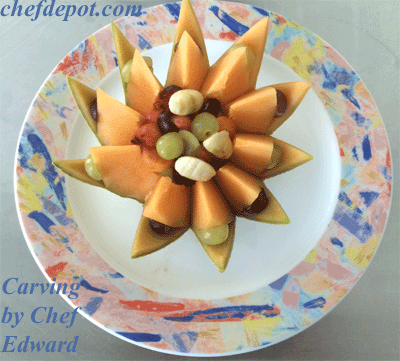 Carved Melon Flower