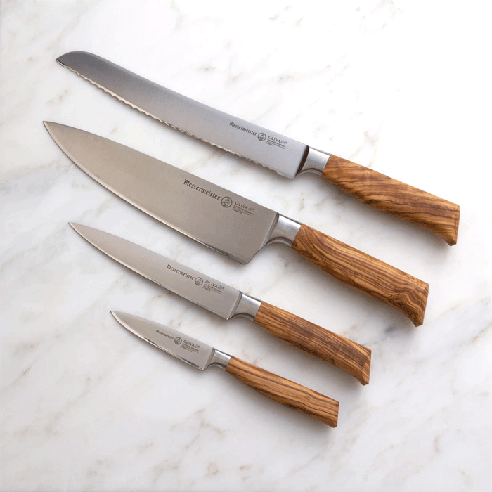 Olive Wood handles Forged Knife set