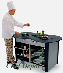 Chef Cooking Demonstaration Carts