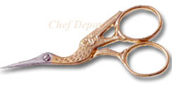 Gold Plated Stork Embroidery Scissors