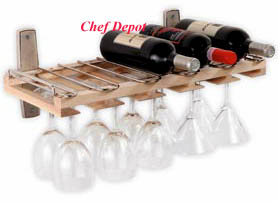 Wine Bottle Stemware Rack