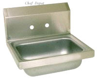 stainless steel hand washing sink