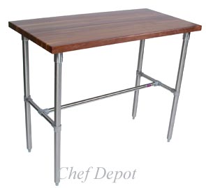 John Boos & Chef Depot Walnut Bar Table